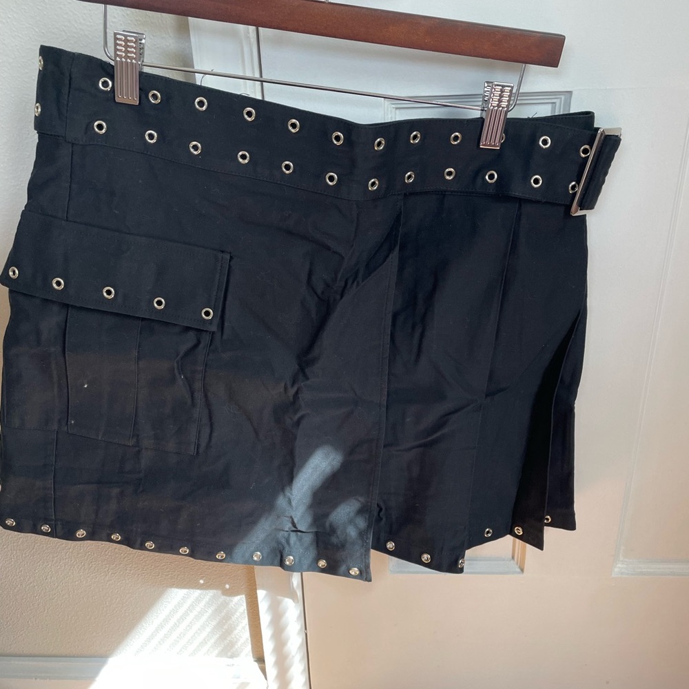 Ragged Priest by Free People…Black Mini Skirt with Grommet Details